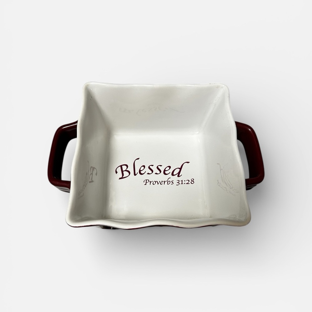 DEI Dennis East Blessed Casserole Dish Maroon